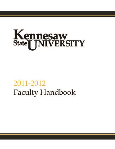 470-KSU-INFO (470. . Ksu faculty handbook